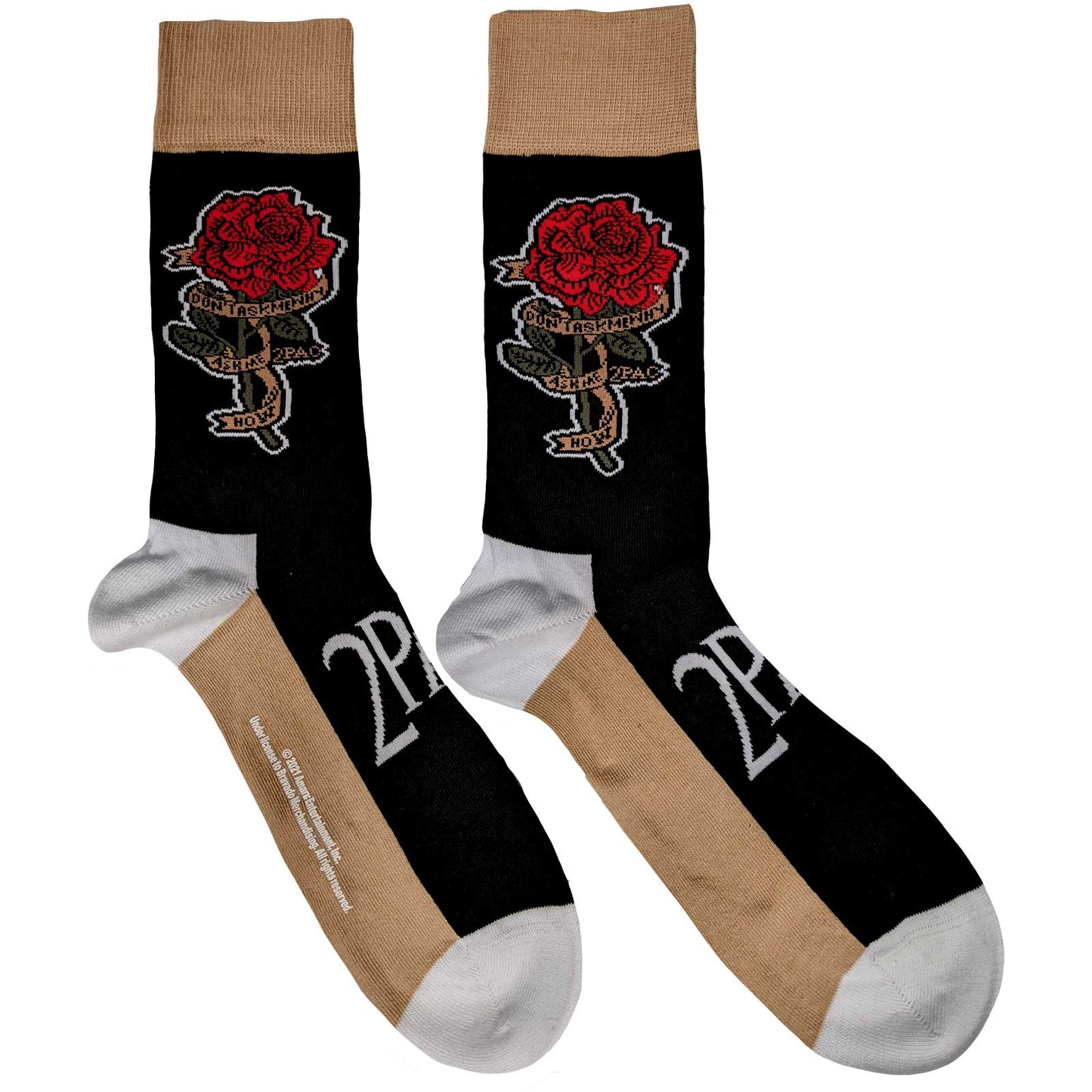 2PAC - Merch Socken: ROSE