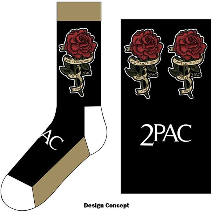 2PAC - Merch Socken: ROSE