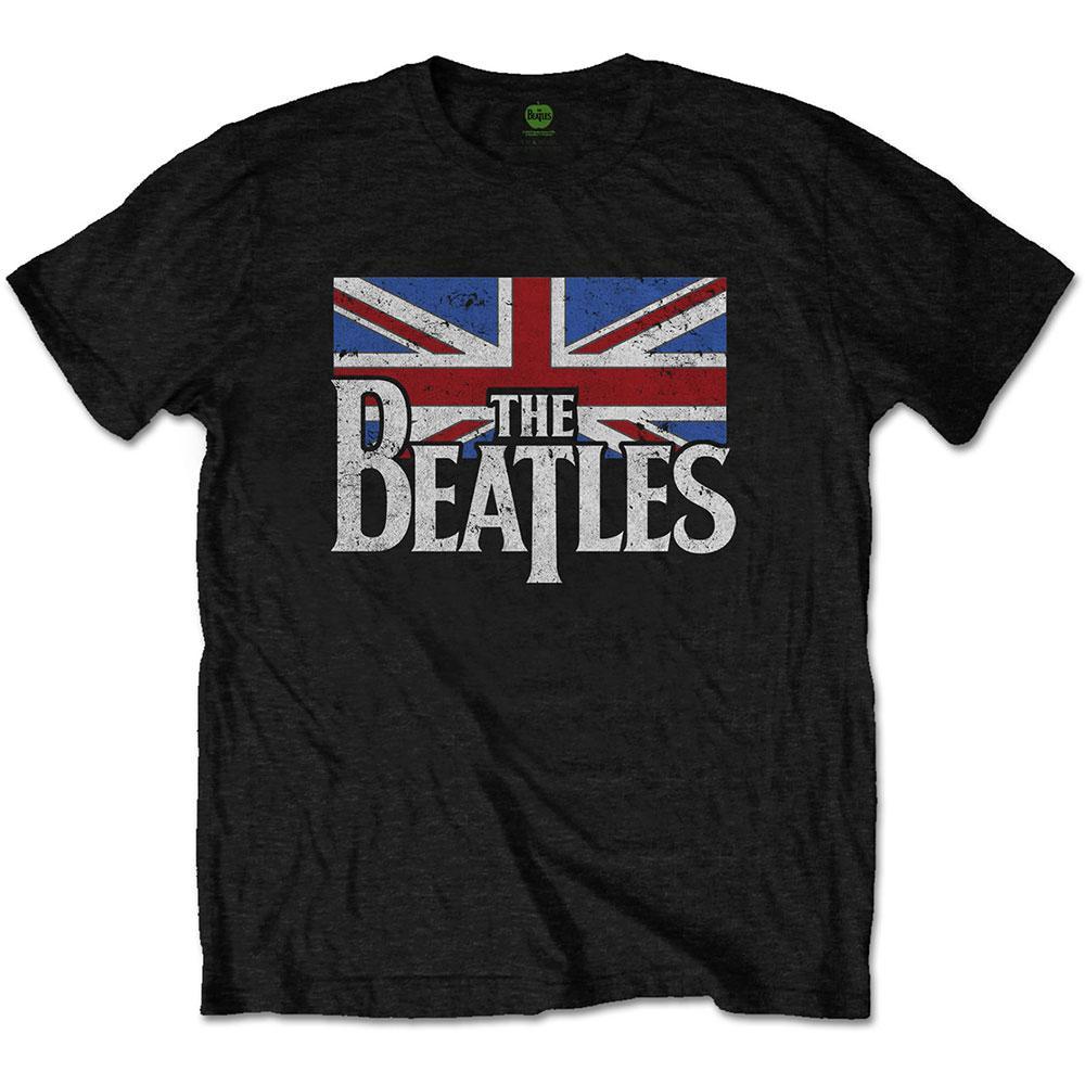 THE BEATLES - Band T-Shirt: Logo Union Jack
