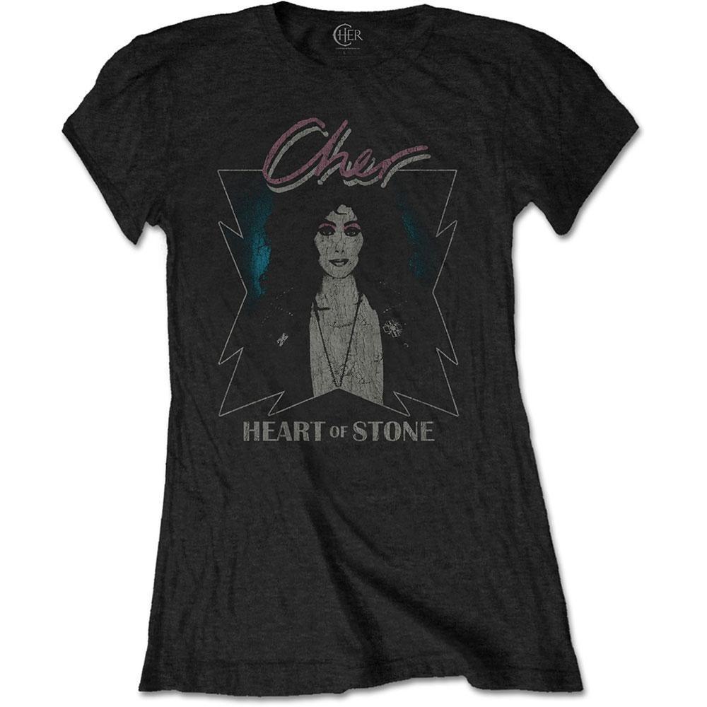 CHER - Ladies Merch T-Shirt: HEART OF STONE