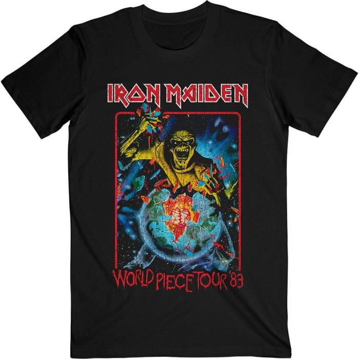IRON MAIDEN - Unisex T-Shirt: TOUR '83 - Official Merchandise - Bandshirt - Music Merch - World Tour