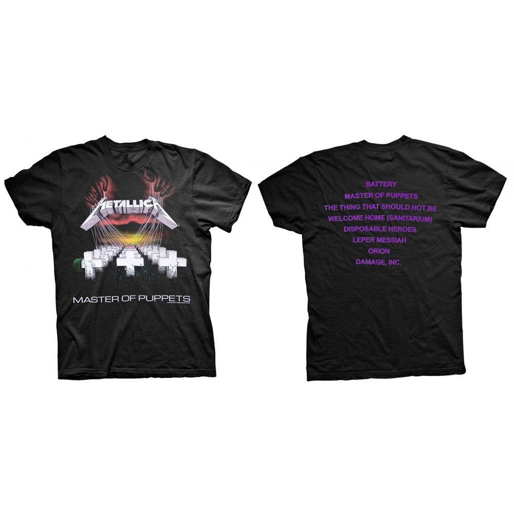 METALLICA - Band T-Shirt: Master Of Puppets Tracks