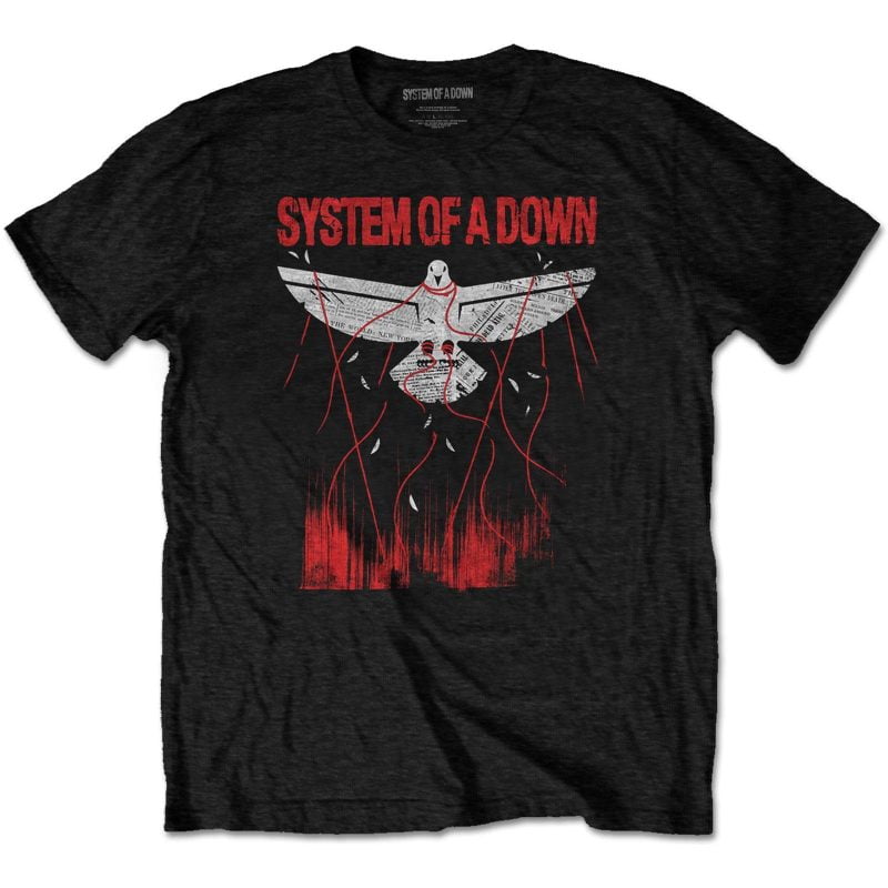SYSTEM OF A DOWN - Unisex T-Shirt: Dove - Official Merchandise - Band T-Shirt - SOADTS11MB