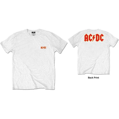 AC/DC - Unisex T-Shirt: Logo F/B - Official Merchandise - Bandshirt - Frontprint + BackPrint