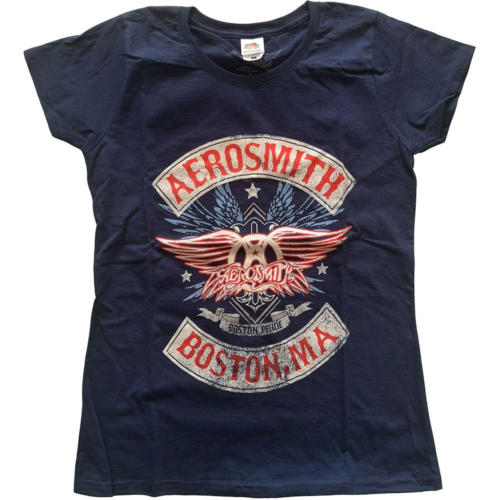 AEROSMITH - Ladies Band T-Shirt: BOSTON PRIDE - COOCOO.at - Dein Merch Shop aus Österreich