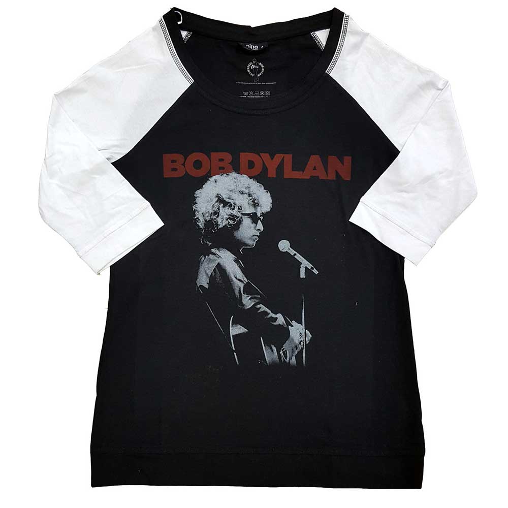 BOB DYLAN - Ladies Raglan T-Shirt: SOUNDCHECK