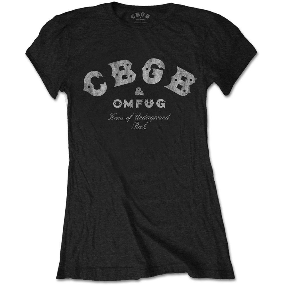 CBGB'S - Ladies Band T-Shirt: CLASSIC LOGO Band Merchandise Ladies Shirt