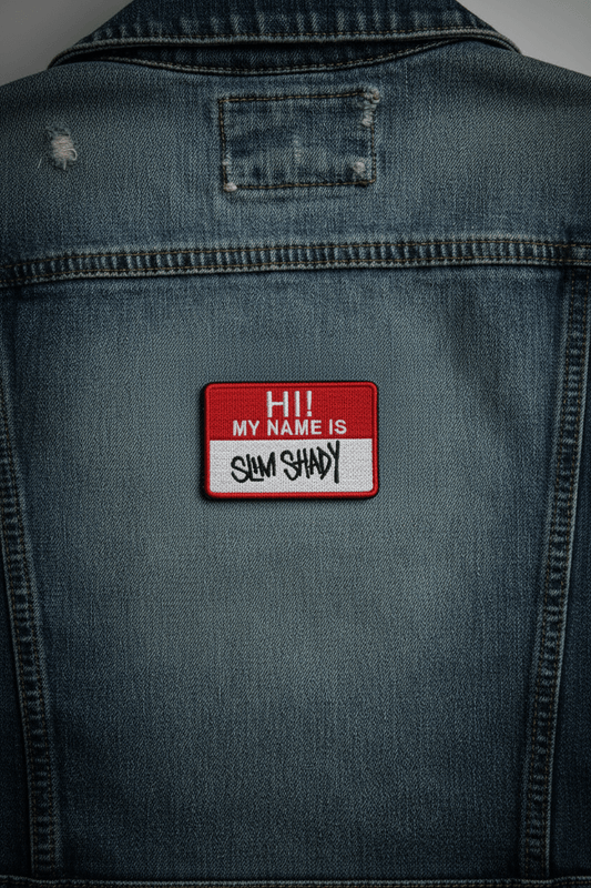 EMINEM - Band Merch Patch: Slim Shady Name Badge - COOCOO.at - Dein Merch Shop aus Österreich