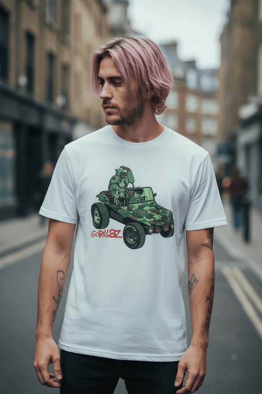 GORILLAZ - Band T-Shirt: GREEN JEEP - COOCOO.at - Dein Merch Shop aus Österreich