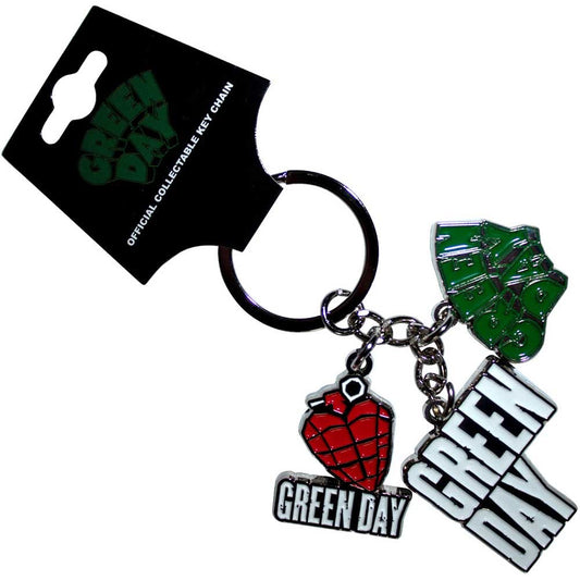 GREEN DAY – Schlüsselanhänger: Band Logos - COOCOO.at - Dein Merch Shop aus Österreich