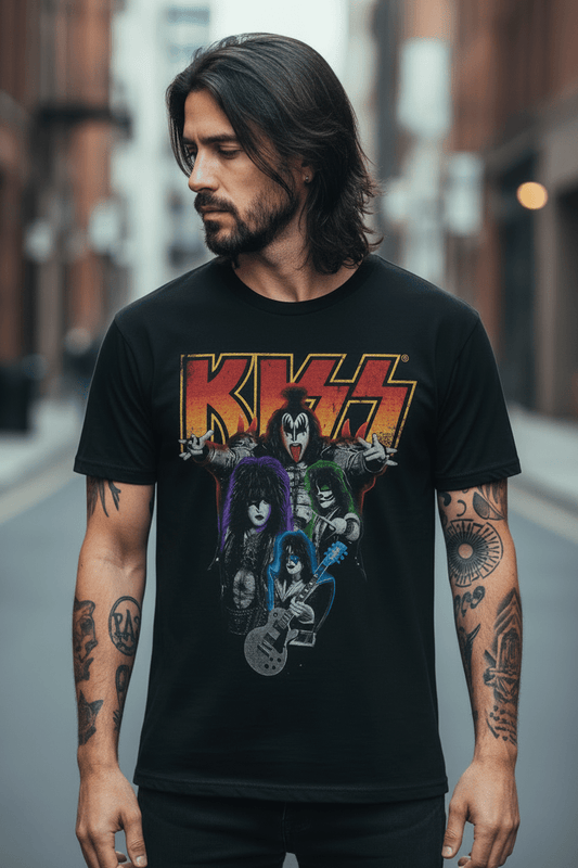KISS - Band T-Shirt: Neon - COOCOO.at - Dein Merch Shop aus Österreich