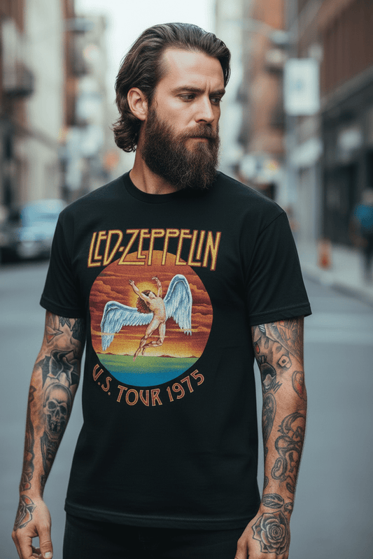 LED ZEPPELIN - Band T-Shirt: TOUR '75 - COOCOO.at - Dein Merch Shop aus Österreich