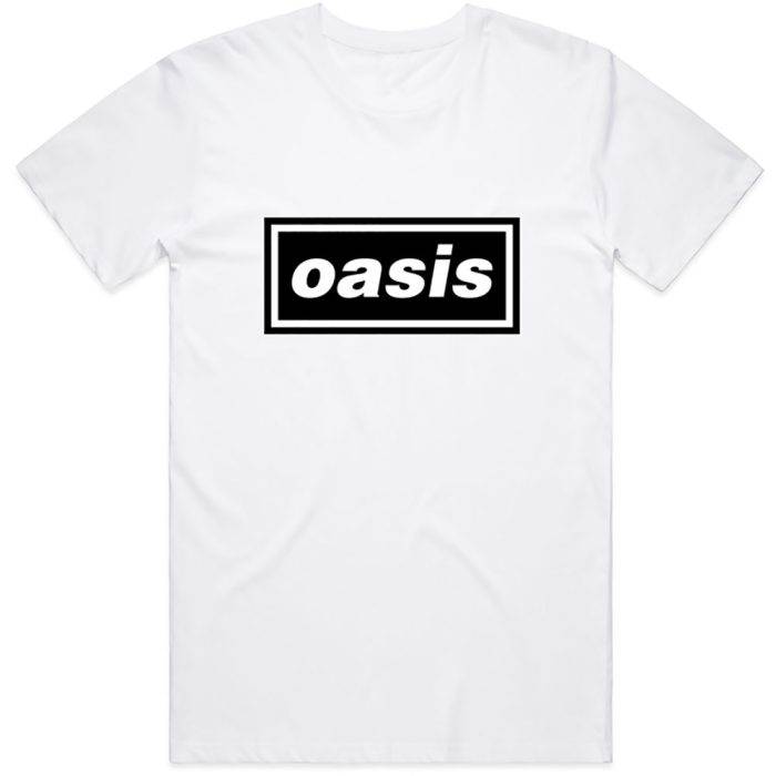 OASIS - Band T-Shirt: Logo - weiß - Unisex - COOCOO.at - Dein Merch Shop aus Österreich