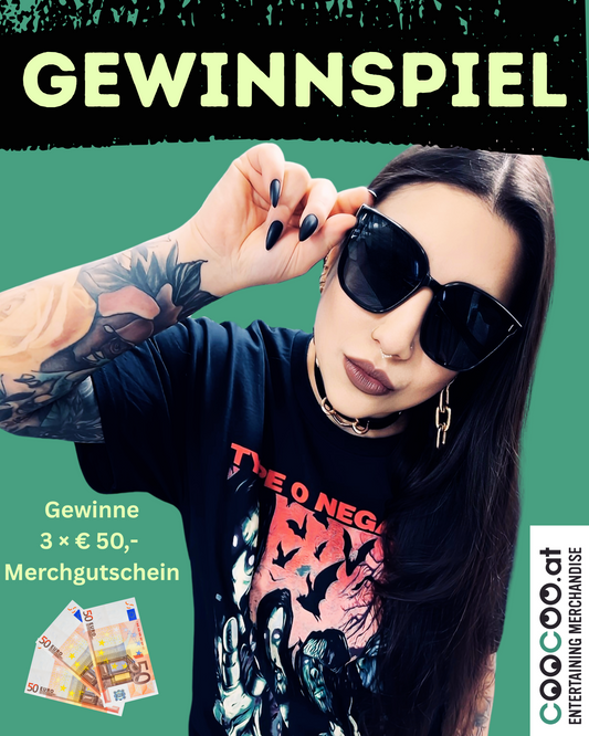 🎸 Gewinnspiel: Gewinne 3 × 50 € Gutscheine für COOCOO.at & Band-Merch!