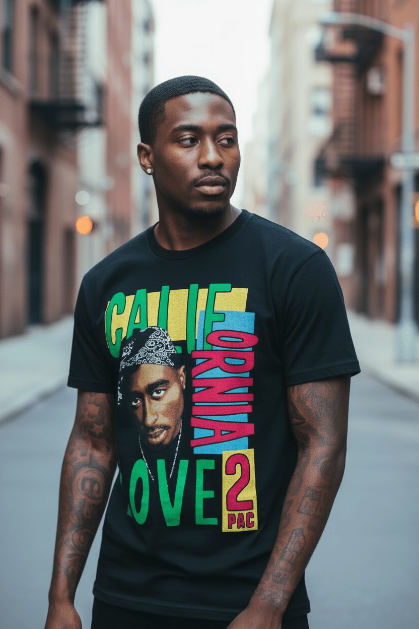 2PAC - Merch T-Shirt: CALIFORNIA LOVE - COOCOO.at - Dein Merch Shop aus Österreich