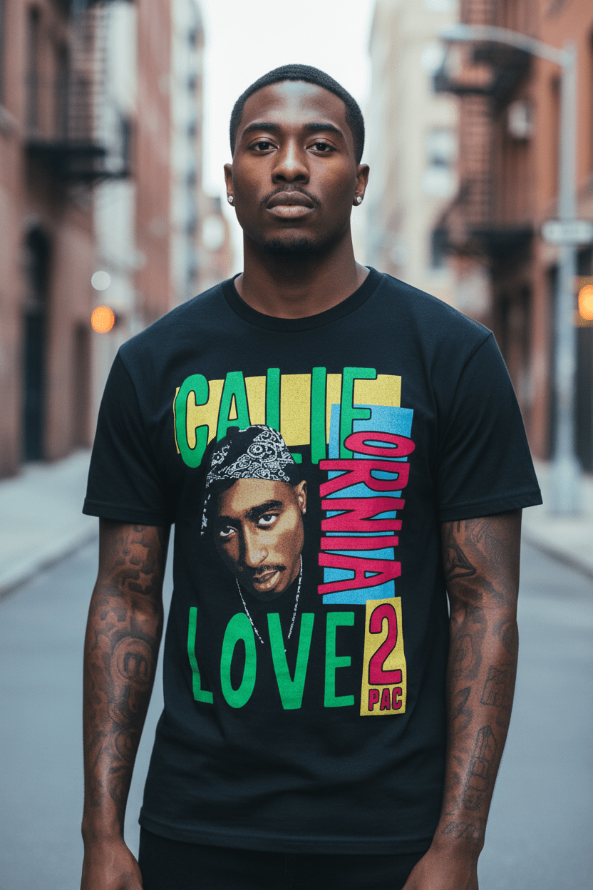 2PAC - Merch T-Shirt: CALIFORNIA LOVE - COOCOO.at - Dein Merch Shop aus Österreich