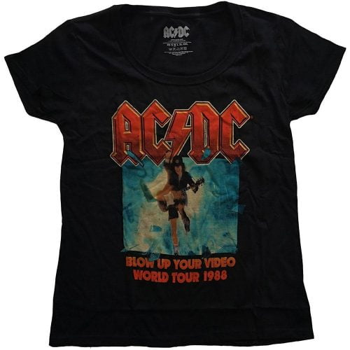 AC/DC – Ladies Shirt: BLOW UP YOUR VIDEO - Official Merchandise - Ladies Bandshirt - Frontprint