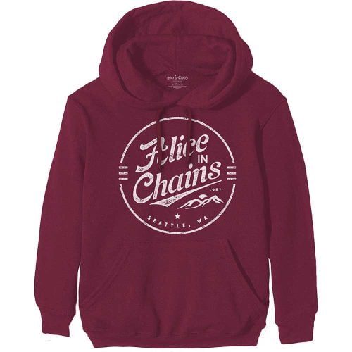 ALICE IN CHAINS - Unisex Hoodie: CIRCLE - Official Merchandise - Hooded Sweater - Logo
