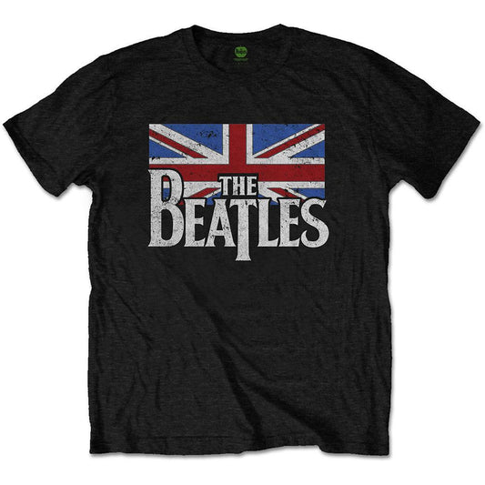 THE BEATLES - Band T-Shirt: Logo Union Jack