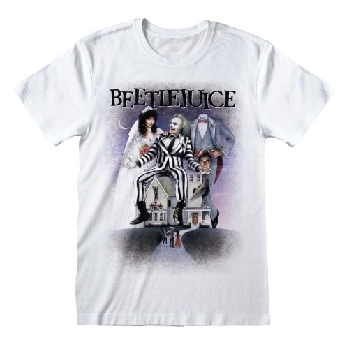 BEETLEJUICE - Unisex T-Shirt: Poster - Official Merchandise - Movie Merch - Film T-Shirt - Tim Burton