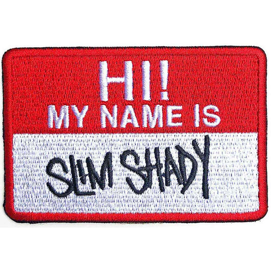 EMINEM - Band Merch Patch: Slim Shady Name Badge