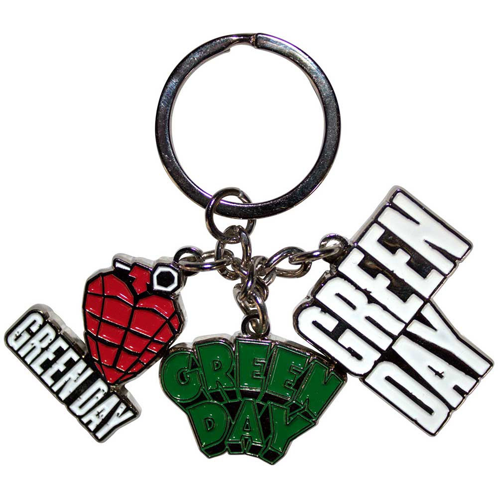 GREEN DAY – Schlüsselanhänger: Band Logos - Band Merchandise - Band Merch - Official Merchandise - Keychain