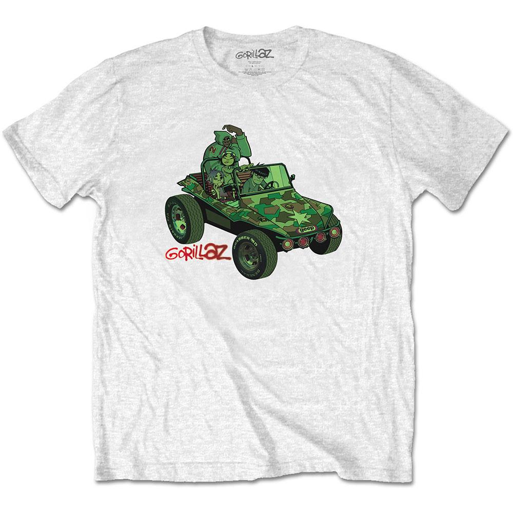 GORILLAZ - Band T-Shirt: GREEN JEEP