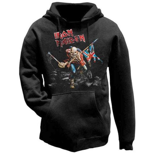 IRON MAIDEN - Unisex Hoodie: TROOPER - Official Merchandise - Hoodie - Hooded Sweater - Logo - Cover