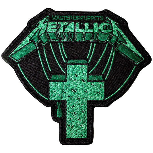 METALLICA - Band Merch Patch: Master Of Puppets Green Cross