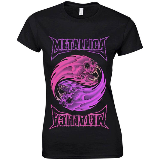 METALLICA - Ladies Band T-Shirt: YIN YAN