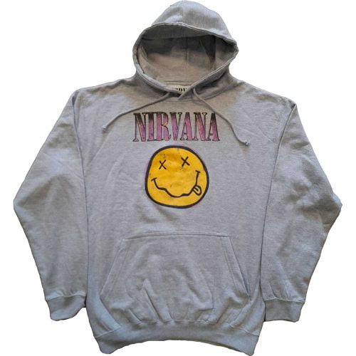 NIRVANA - Unisex Hoodie: SMILEY PINK - Official Merchandise - Hoodie - Hooded Sweater - Smiley - Logo