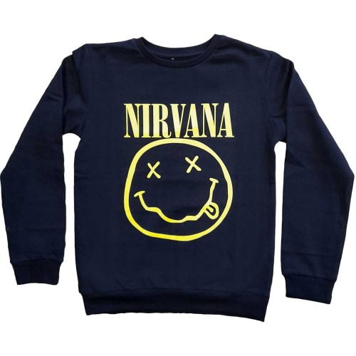 NIRVANA - Kids Sweatshirt: YELLOW SMILEY - Official Merchandise - Kinder Bandshirt - Sweatshirt - Logo