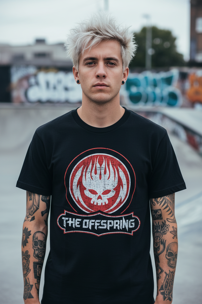 THE OFFSPIRING - Band T-Shirt: Distressed Skull