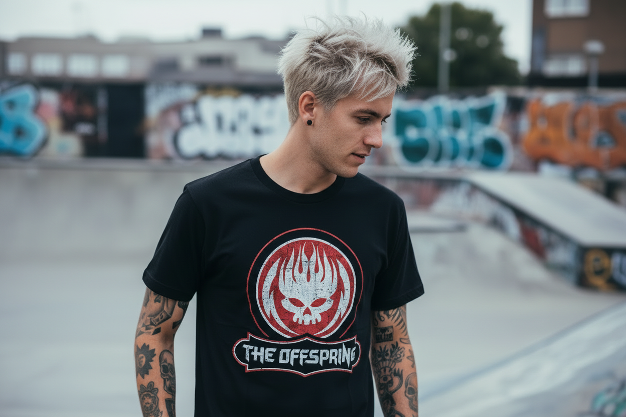 THE OFFSPIRING - Band T-Shirt: Distressed Skull