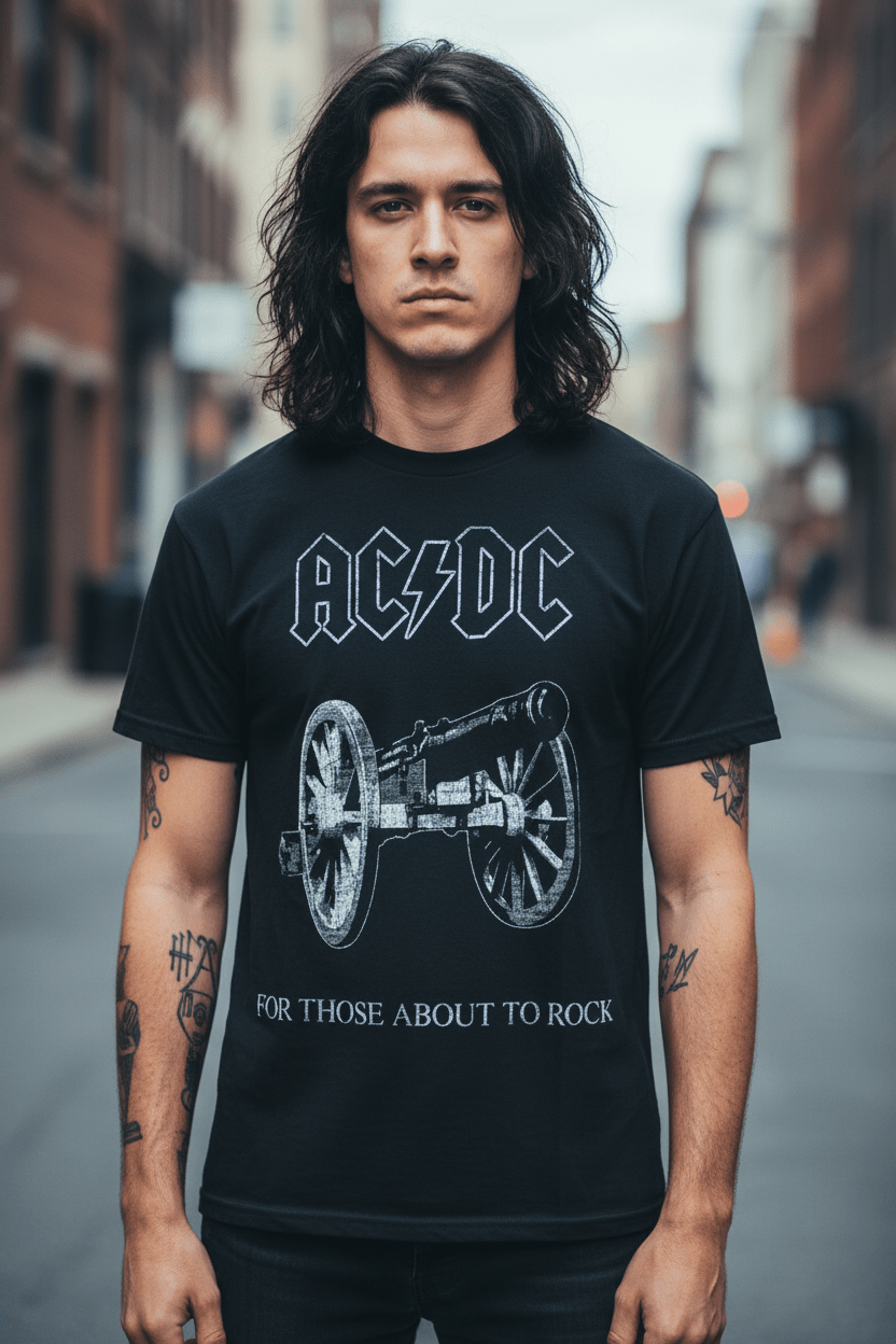 AC/DC - Band T-Shirt: ABOUT TO ROCK - COOCOO.at - Dein Merch Shop aus Österreich