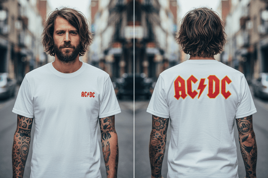 AC/DC - Band T-Shirt: Logo F/B - COOCOO.at - Dein Merch Shop aus Österreich