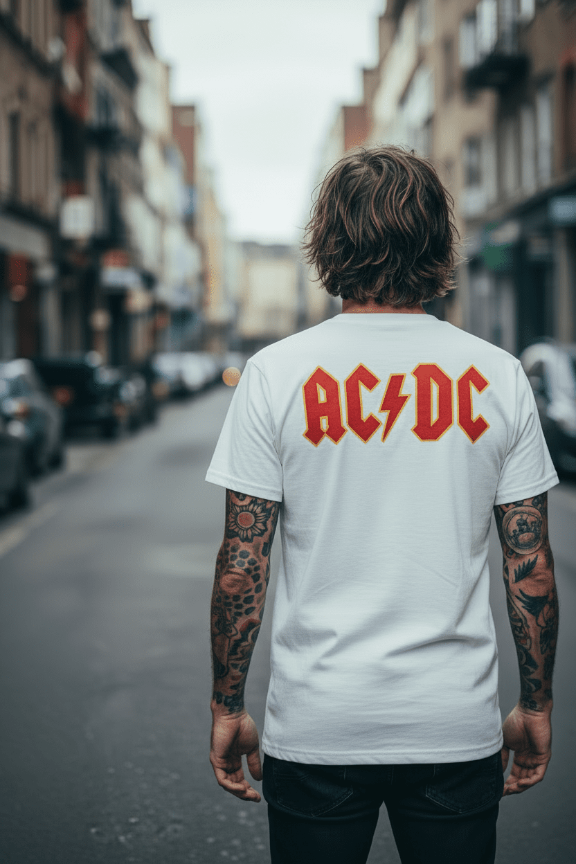 AC/DC - Band T-Shirt: Logo F/B - COOCOO.at - Dein Merch Shop aus Österreich