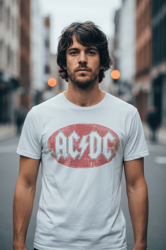AC/DC - Band T-Shirt: Logo Vintage - COOCOO.at - Dein Merch Shop aus Österreich