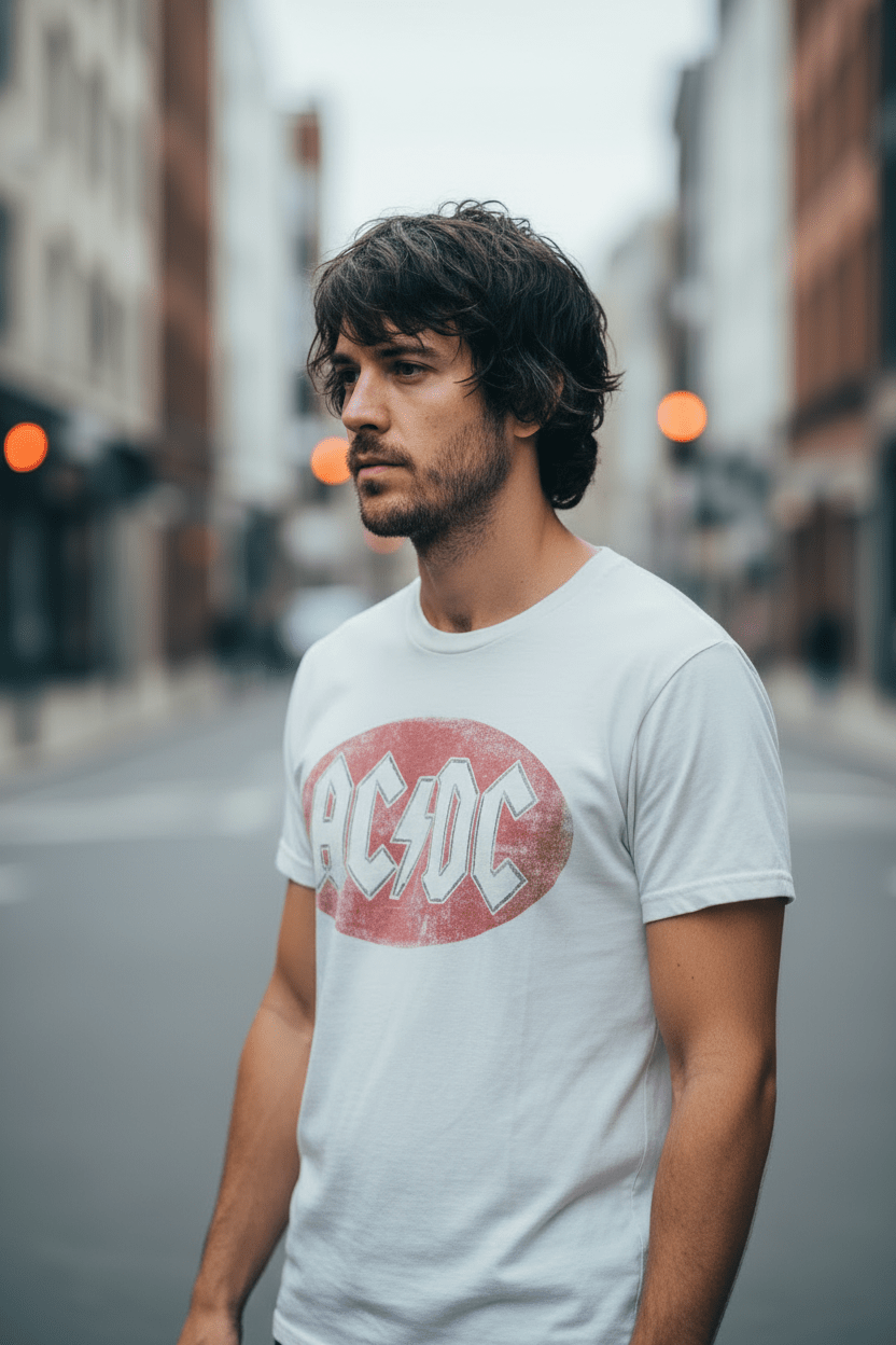 AC/DC - Band T-Shirt: Logo Vintage - COOCOO.at - Dein Merch Shop aus Österreich