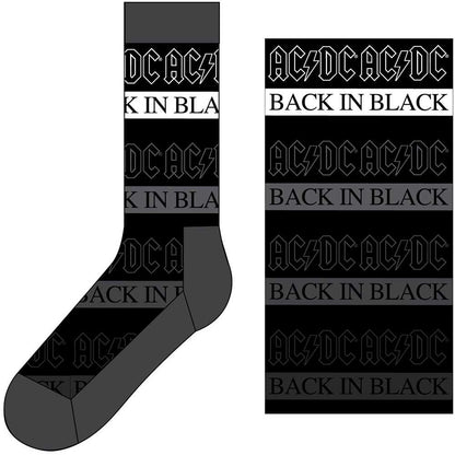 AC/DC - Merch Socken: BACK IN BLACK - COOCOO.at - Dein Merch Shop aus Österreich