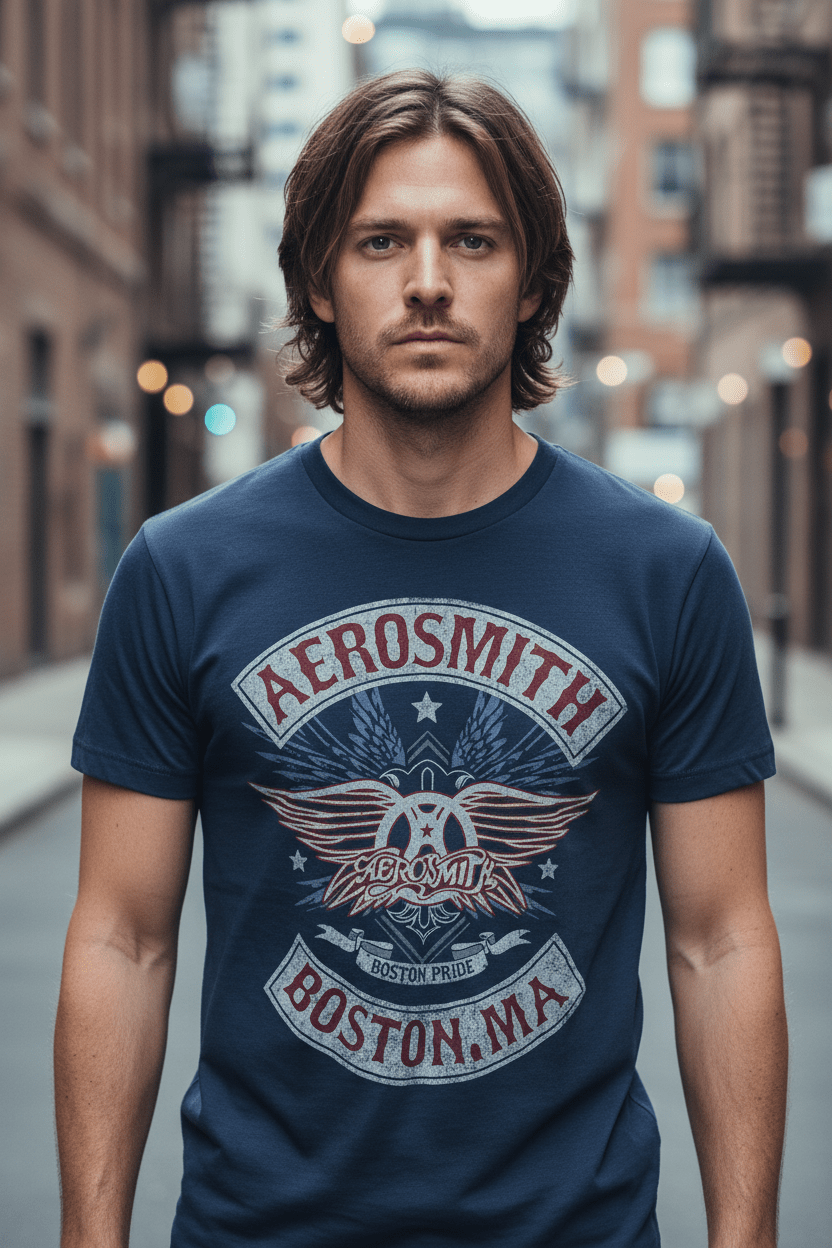 AEROSMITH - Band T-Shirt: BOSTON PRIDE - COOCOO.at - Dein Merch Shop aus Österreich
