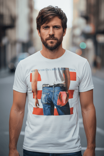 BRUCE SPRINGSTEEN - Merch T-Shirt: BORN IN THE USA - COOCOO.at - Dein Merch Shop aus Österreich