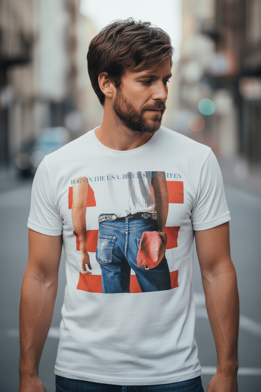 BRUCE SPRINGSTEEN - Merch T-Shirt: BORN IN THE USA - COOCOO.at - Dein Merch Shop aus Österreich