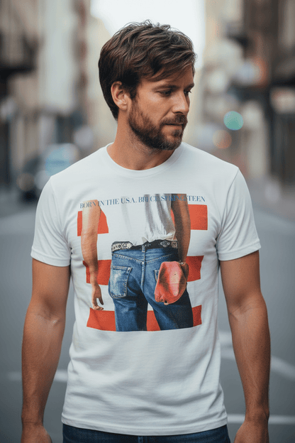 BRUCE SPRINGSTEEN - Merch T-Shirt: BORN IN THE USA - COOCOO.at - Dein Merch Shop aus Österreich