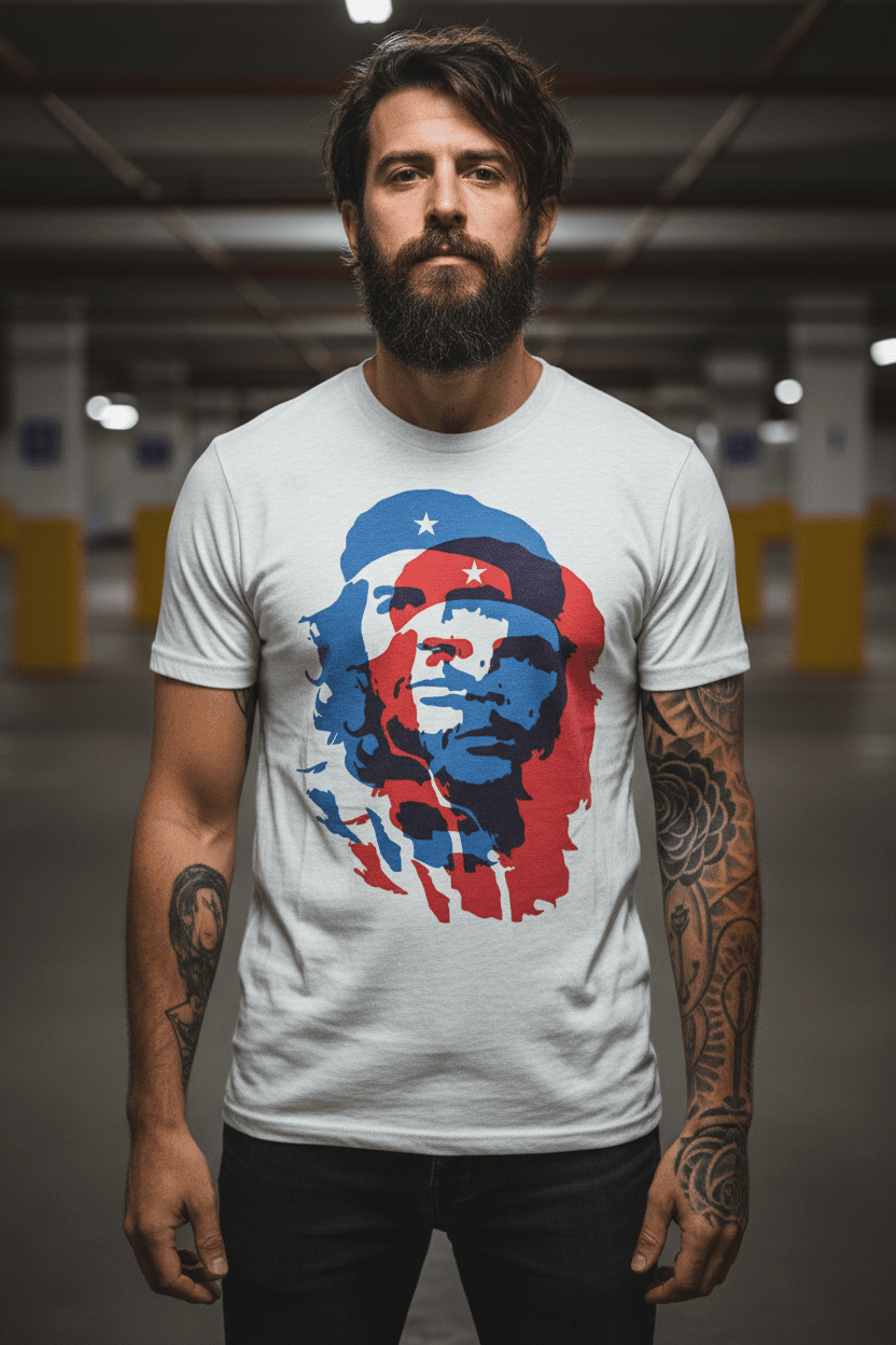 CHE GUEVARA - Merch T-Shirt: Blue Red - COOCOO.at - Dein Merch Shop aus Österreich