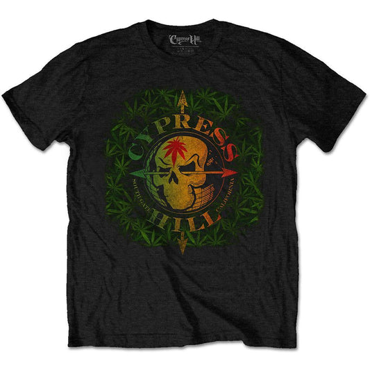 CYPRESS HILL - Band T-Shirt: SOUTH GATE LOGO & LEAVES - COOCOO.at - Dein Merch Shop aus Österreich
