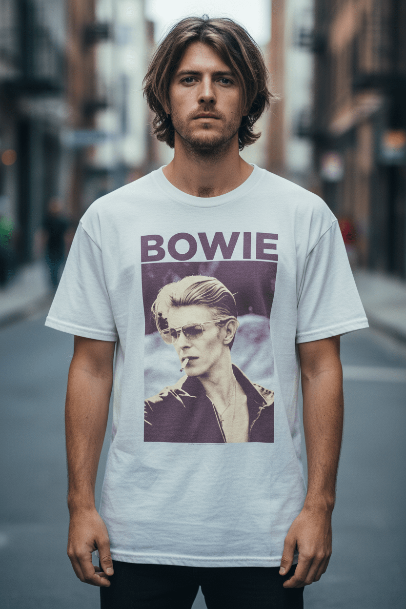 DAVID BOWIE - Merch T-Shirt: SMOKING - COOCOO.at - Dein Merch Shop aus Österreich