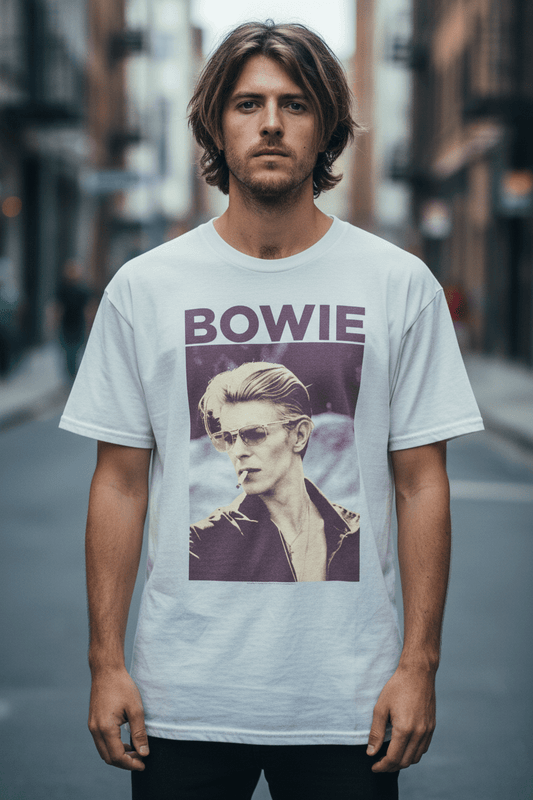 DAVID BOWIE - Merch T-Shirt: SMOKING - COOCOO.at - Dein Merch Shop aus Österreich