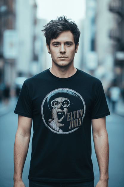 ELTON JOHN - Merch T-Shirt: CIRCLE - COOCOO.at - Dein Merch Shop aus Österreich