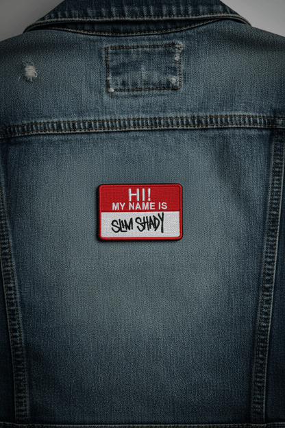 EMINEM - Band Merch Patch: Slim Shady Name Badge - COOCOO.at - Dein Merch Shop aus Österreich
